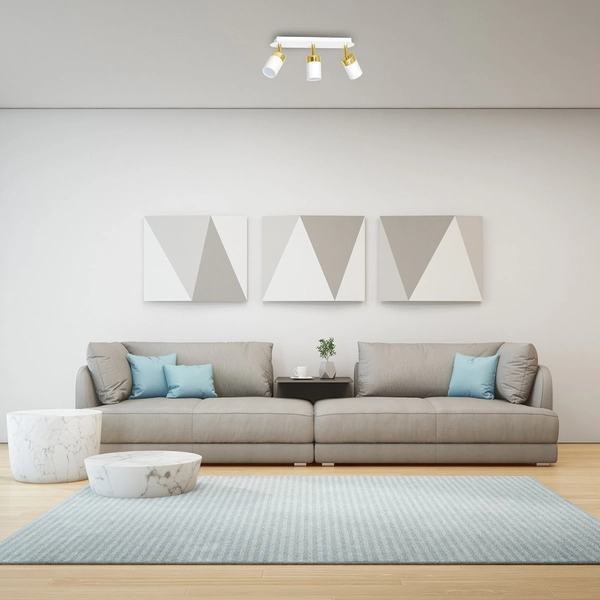 Regulowana LAMPA sufitowa JOKER MLP6130 Milagro metalowa OPRAWA plafon reflektorowy biały złoty