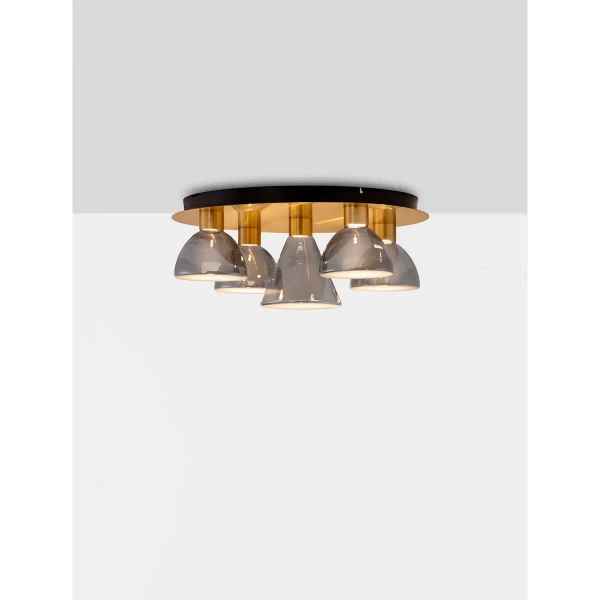 Glamour plafon SARDUNO LE45142 LED 35W 3000K złoto szara