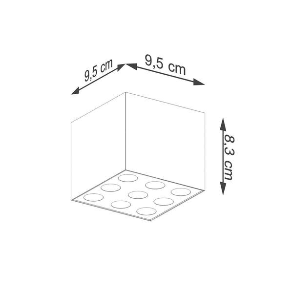 Prostokątny plafon Ozzy SL.1211 Sollux LED 16W 4000K podłużny czarny