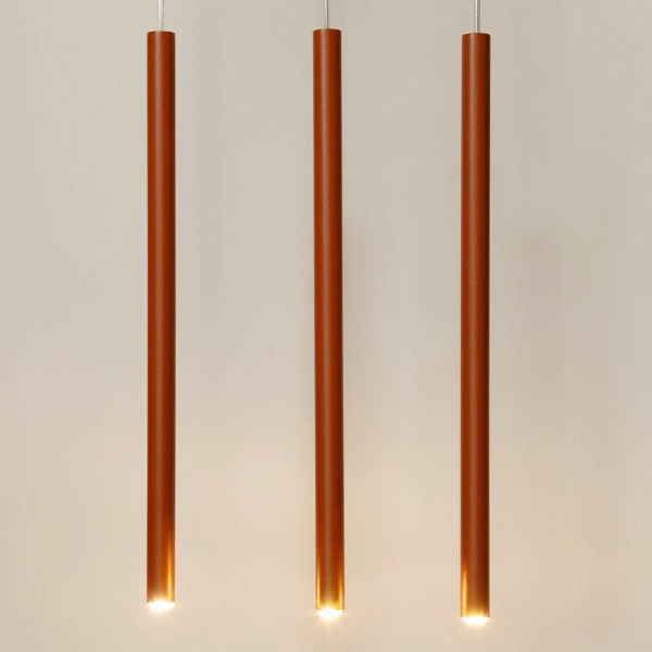 Lampa wisząca potrójna Sopel 3 41451 nad stół tuba ceglana