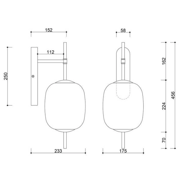 Lampa ścienna do łazienki Epli Mini EMK120S0 ze szkła IP44 biała czarna