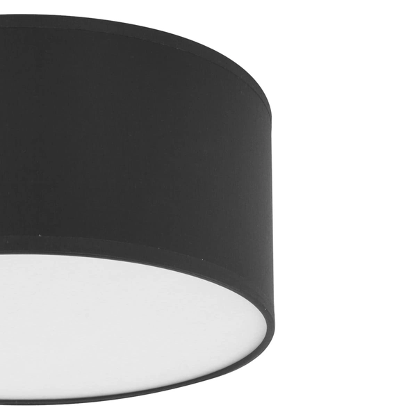 Plafon okrągły nad stół do jadalni Rondo 3334 TK Lighting z tkaniny czarny