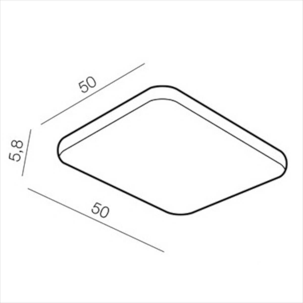 Plafon sypialniany Quadro AZ2758 LED 60W 2700-6500K kwadratowy srebrny