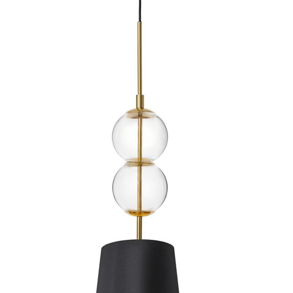 Czarna lampa wisząca COCO 11106102 abażurowy zwis nad stół