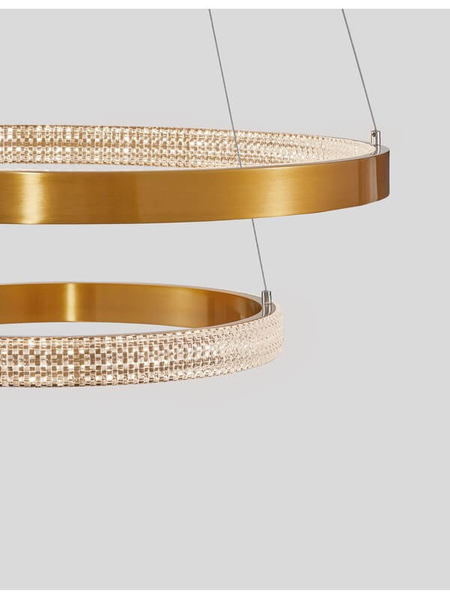 Wisząca lampa pokojowa Moron z kryształkami LED 60W 3000K złota