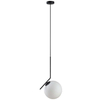 LAMPA wisząca CONDI MDM-7475/1-M-G MDECO szklana OPRAWA modernistyczny zwis kula ball mosiądz biała