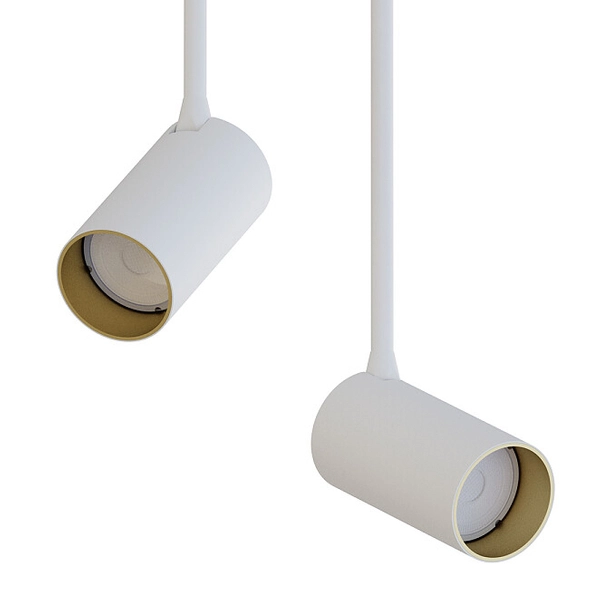 Lampa stropowa 2-płomienna Mono 7672 kuchenna nad wyspę biała