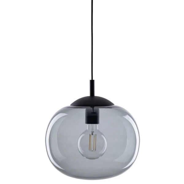 Wisząca lampa szklana kula VIBE 4837 do sypialni czarny grafit