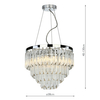Żyrandol salonowy glamour Fame FAM0538 Dar Lighting metal szkło przezroczysty chrom