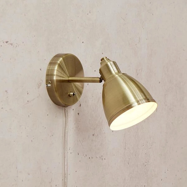 Regulowany kinkiet na ścianę Story 108714 Markslojd włącznik złoty