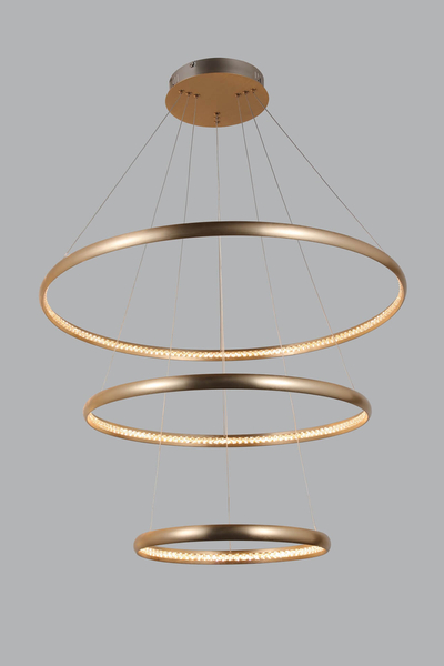 Salonowa lampa wisząca Brighton LED 55W 3000K z kryształkami złota