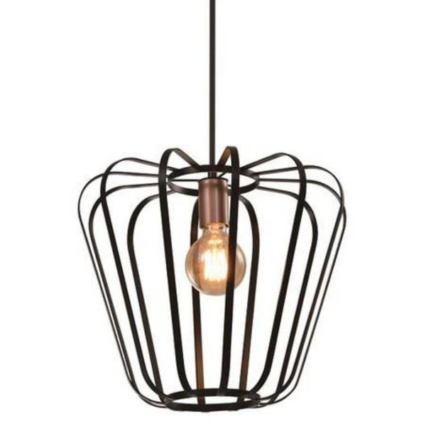 Wisząca lampa druciana Jonas 31-78483 Candellux klatka loft czarna