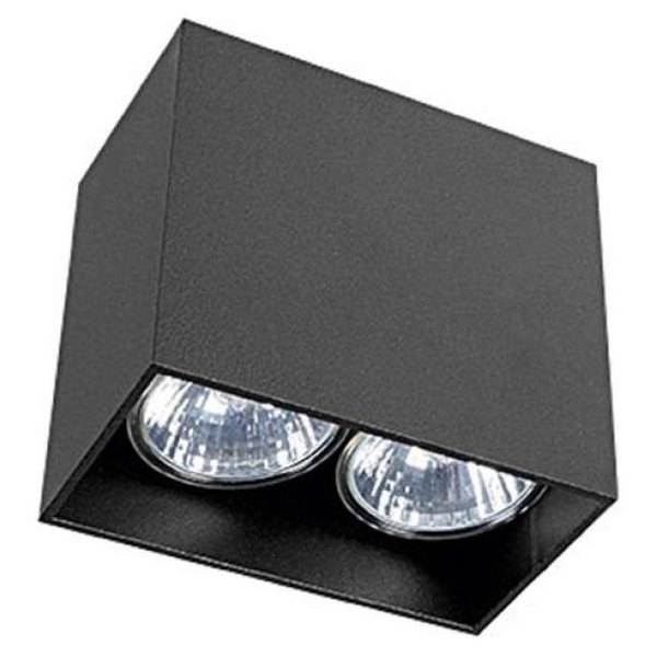 Natynkowa LAMPA sufitowa GAP 9384 Nowodvorski prostokątna OPRAWA metalowa downlight czarna