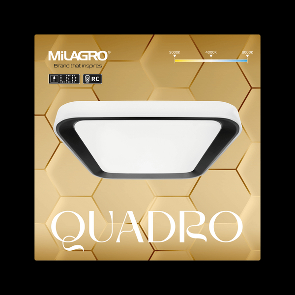 Pokojowa lampa sufitowa Quadro LED 66W 3000-6000K biała czarna