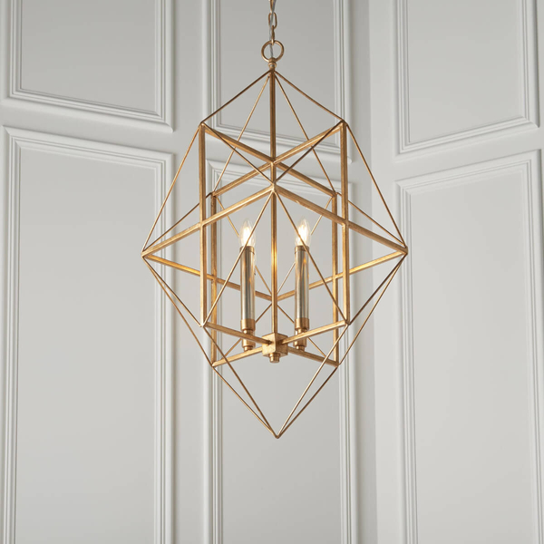 Wisząca lampa druciana L&-180228 Light& na łańcuchu złota