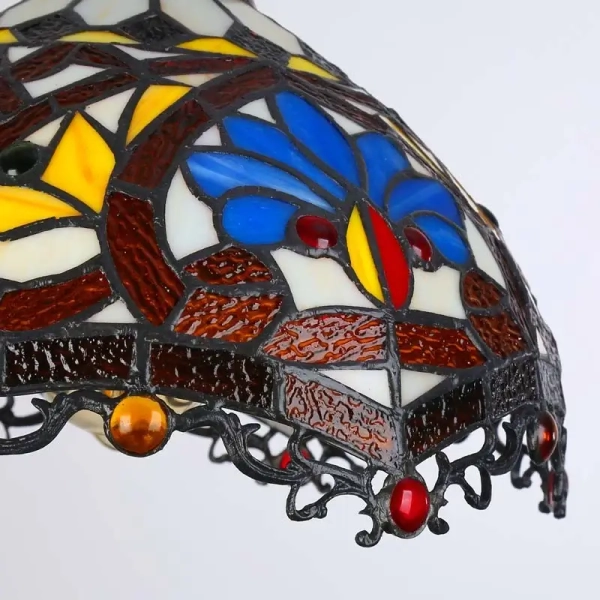 Lampa witrażowa wisząca tiffany Capolavoro ABR-LW-CAPO3 szklana kolorowa