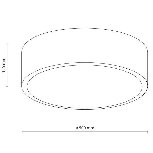 Sufitowy plafon do salonu Livo 10988 okrągła tuba biały czarny
