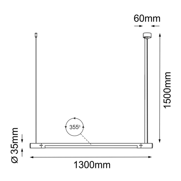 Ruchoma lampa wisząca Ibara 5054 Shilo nowoczesna metalowa czarny
