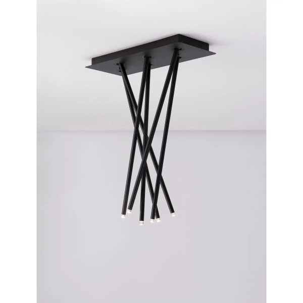 Lampa sufitowa metalowa NOVENCIO LE45465 LED 17W 3000K czarna