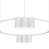 Metalowa lampa wisząca GENESIS ML0374 pierścień tuby białe
