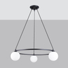 Zwisająca lampa Yoli SL.1213 kule bańki do salonu czarna biała