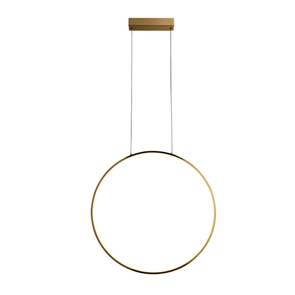 Okrągła wisząca lampa Mirror LP-999/1P S GD Light Prestige zwis LED 3000K 35W IP44 złoty