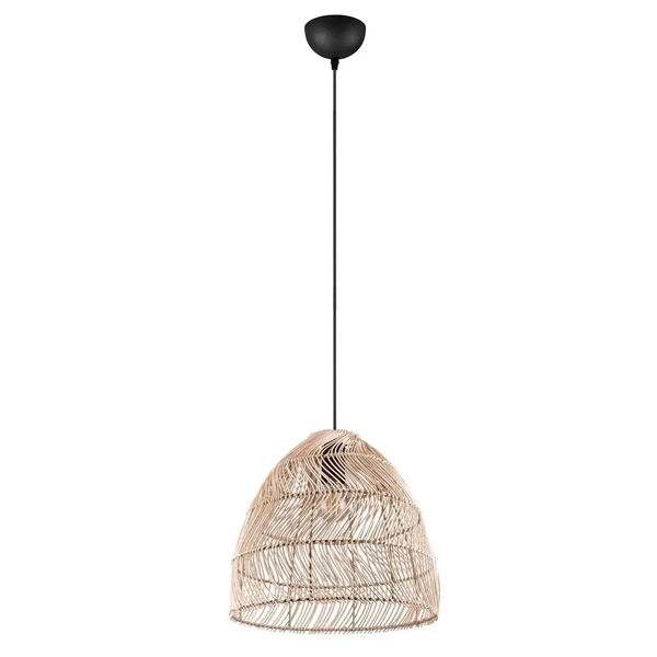Wisząca lampa Rike R31131036 japandi eko naturalna drewniana czarna