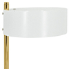 Stojąca LAMPA stołowa DRS8006/1D TR GL Elem metalowa LAMPKA nocna loftowa złota biała