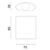Kikiet ścienny do ogrodu Ortelo OWL-451-1-BL Italux LED 2W 3000K IP54 czarna