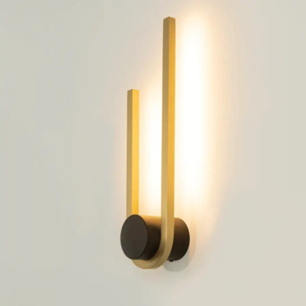 Dekoracyjna lampa ścienna 23106 LED 11W 3000K metalowa złota czarny