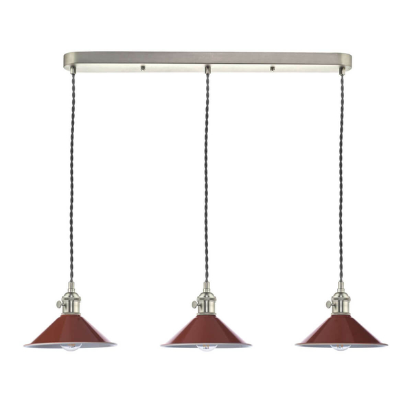 Lampa wisząca nad stół Hadano HAD3661-08 Dar Lighting brązowa chrom