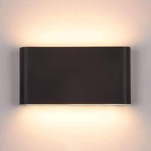 Elewacyjna LAMPA ścienna ROMANO PL-266B Italux prostokątna OPRAWA zewnętrzny kinkiet LED 12W 3000K outdoor IP54 czarny