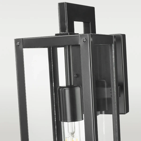 Minimalistyczny kinkiet Kyoto W01678BK Cosmolight prostokąt IP44 metal czarny