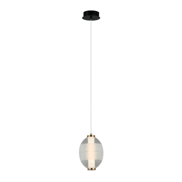 Wisząca lampa metalowa Rinot PND-45372-1-WH-CL LED 8W 3000K transparentna