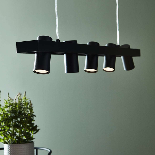 Regulowana LAMPA wisząca TORINO 107784 Markslojd reflektorowa OPRAWA metalowy ZWIS listwa czarna