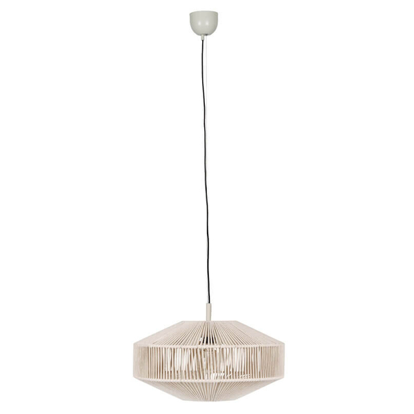 Sypialniana lampa zwisająca SVEA 364700144 Trio boho bawełniana beżowa