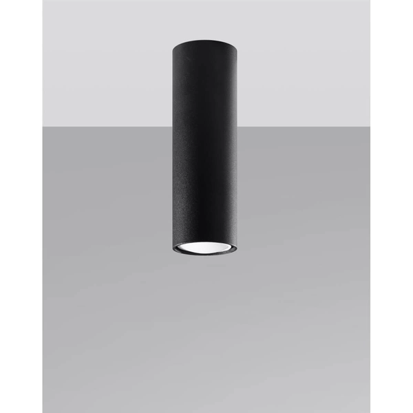 Minimalistyczna lampa sufitowa SL.1001 metalowa tuba czarna