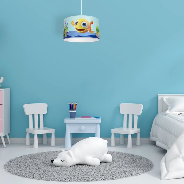 Abażurowa lampa wisząca MINIMINI MLP6800 Milagro dziecięcia ryba multikolor