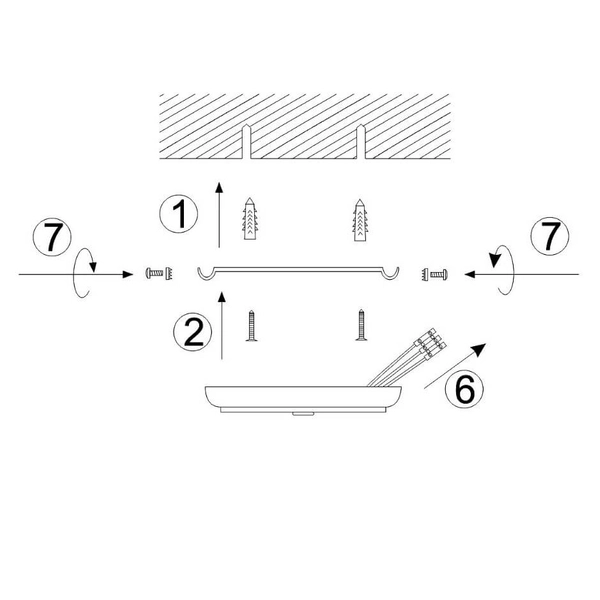 Ścienny kinkiet Obi 70334 Endon półokrągły metal tkanina biały