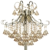 LAMPA podłogowa 6248/4F 21QG Elem glamour OPRAWA stojąca z kryształkami szklana mosiądz bursztynowa
