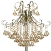 LAMPA podłogowa Barcelona 6248/4F 21QG Elem glamour OPRAWA stojąca z kryształkami szklana mosiądz bursztynowa