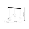 Loftowa lampa wisząca Sfera kule do sypialni białe chrom