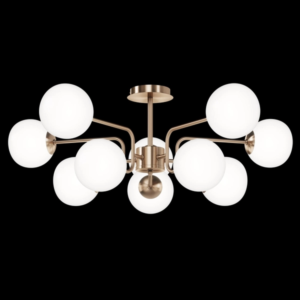 Kulista lampa wisząca Erich MOD221PL-10G molekuły mosiądz