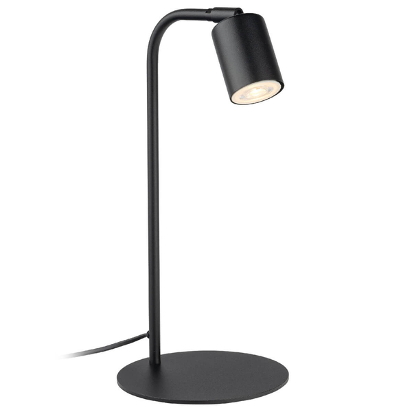 Lampka stolikowa Logan 5414 do salonu z regulacją tubka czarna