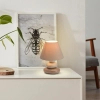 Ceramiczna lampka stołowa Paolo 92907/20 z abażurem brązowa