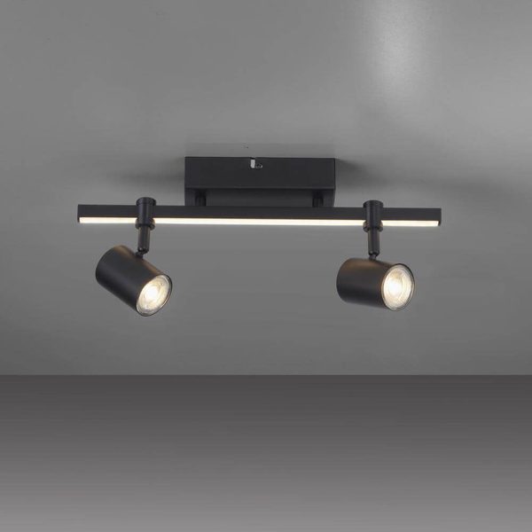 Sufitowa lampa regulowana Barik LED 14W 3000K spot 2-punktowy czarna