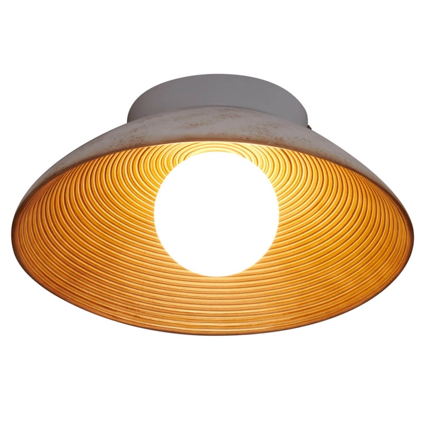 Lampa ścienna ILUSIONI ST-F059 COFFEE Step ryflowana do salonu beżowa biały