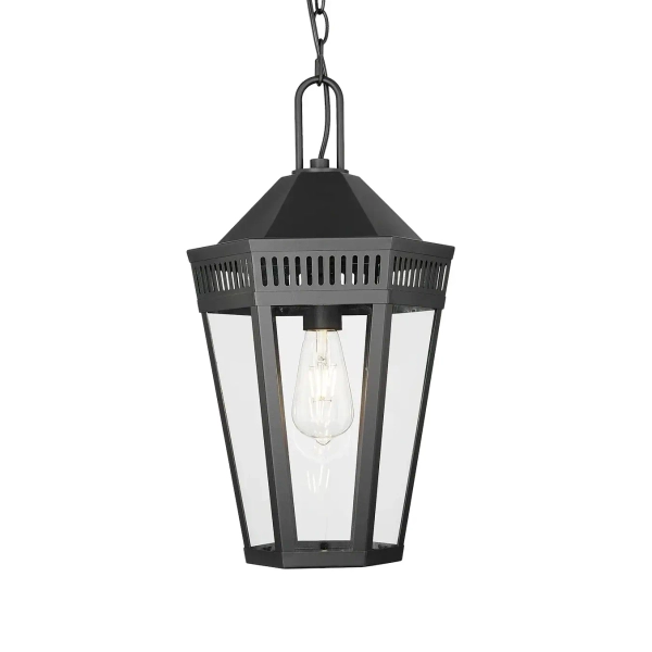 Zewnętrzna lampa wisząca Funchal P01156BK IP23 czarna