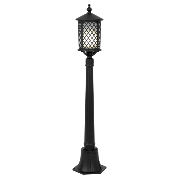 Stojąca lampa ogrodowa Chicago K-8217 Kaja IP44 lampion metalowa czarna