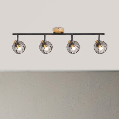 Reflektorowa lampa natynkowa Grendel 3130 czarne kule metalowe biurowe